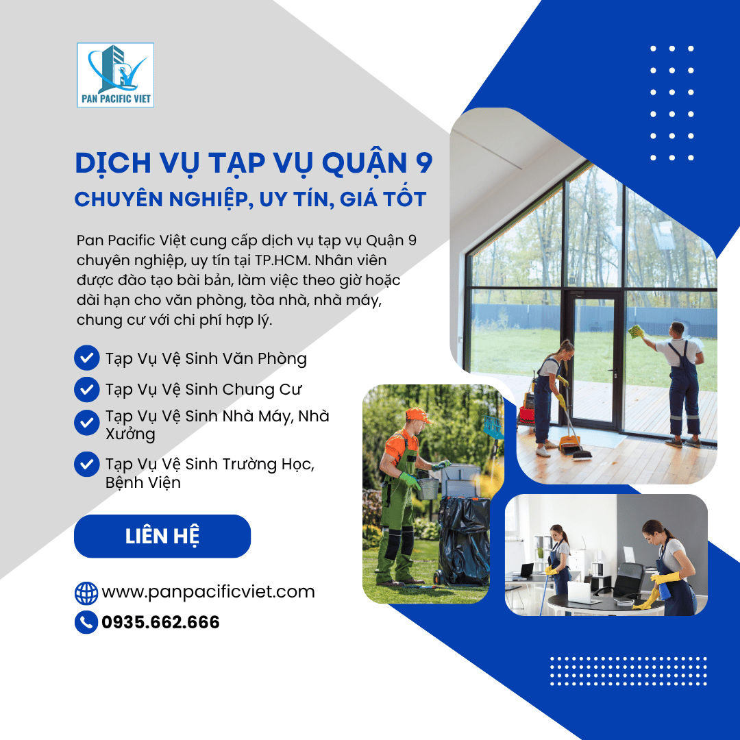 Dịch Vụ Tạp Vụ Quận 9 Chuyên Nghiệp Tại TP.HCM