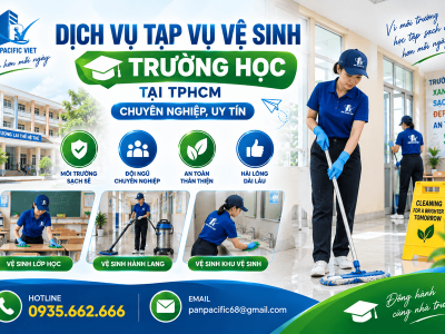 Dịch Vụ Tạp Vụ Vệ Sinh Trường Học Tại TPHCM