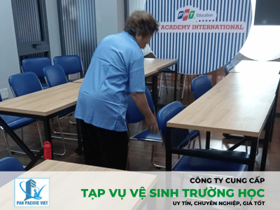 Tạp vụ vệ sinh trường học